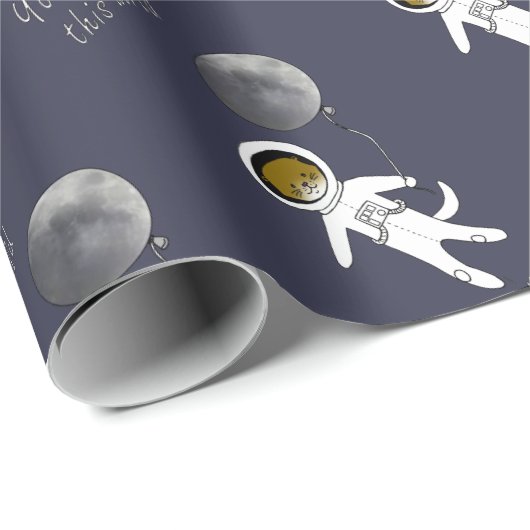 "Otter diese Welt" niedlicher Otterraumfahrer Geschenkpapier (Rolleneckpunkt)