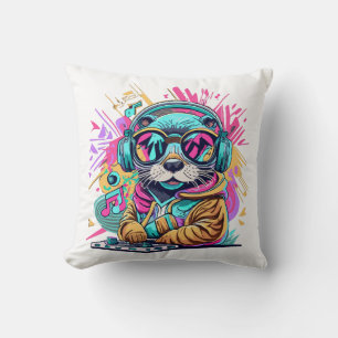Otter DJ 90er Vibes Kissen