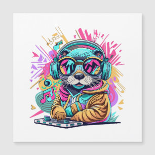 Otter DJ 90er Vibes Magnetkarte