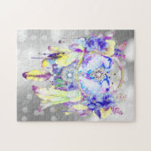 Otter Dreamcatcher Blue Yellow Floral Puzzle (Horizontal)