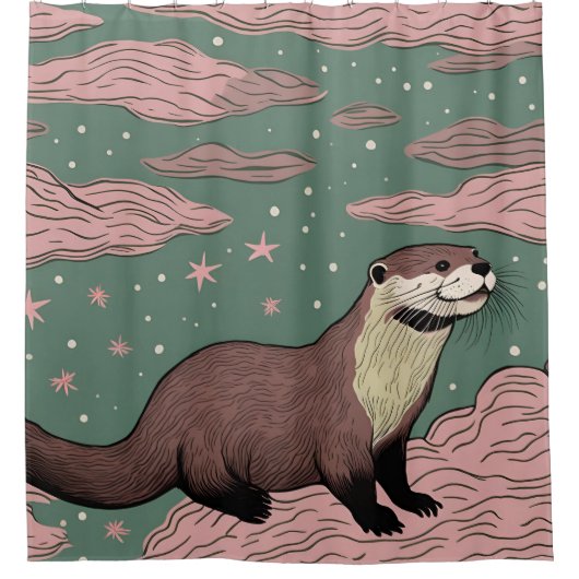 Otter Duschvorhang (Vorderseite)