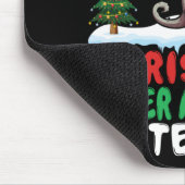 Otter Eating Zza Santa Hat Xmas Light Christmas T  Mousepad (Ecke)