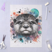 Otter Face Multicolor Seidenpapier (Basteln)