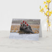 Otter Family Christmas Karte (Gelbe Blume)