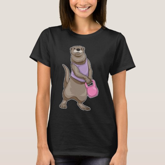 Otter Fitness Dumbbell T-Shirt (Vorderseite)