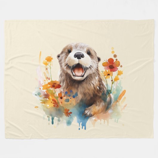 Otter Fleecedecke (Vorderseite (Horizontal))