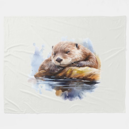 Otter Fleecedecke (Vorderseite (Horizontal))