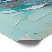 Otter Floating auf einem rosa Flamingo Funny Colla Poster (Ecke)