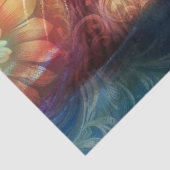 Otter Floral Aquamarin Orange Otters Decoupage Seidenpapier (Detail)