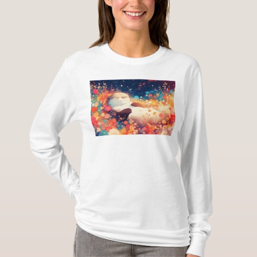 Otter Floral Hideaway T-Shirt (Vorderseite)