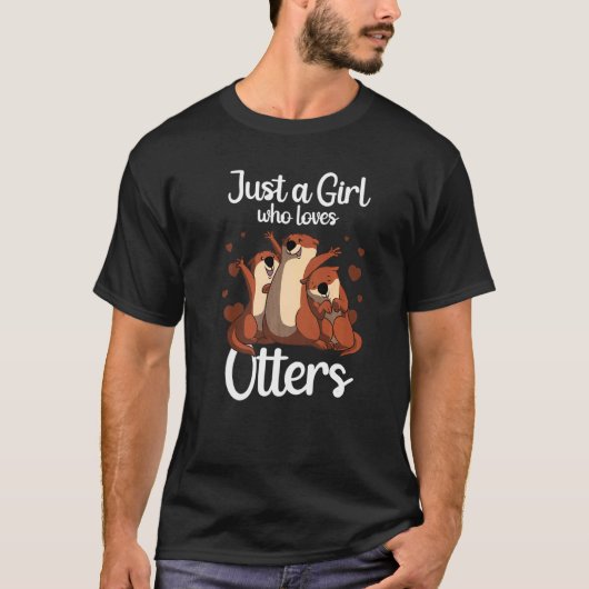 Otter For Girls Women Sea Otter Animal T-Shirt (Vorderseite)