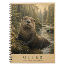 Otter Forest Rivers VINTAGE Notizblock