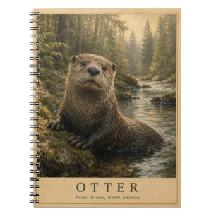 Otter Forest Rivers VINTAGE Notizblock