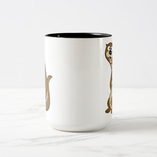 Otter FörsterRick | Reggie Zweifarbige Tasse (Mittel)