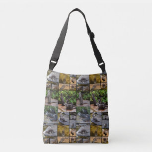Otter Foto Collage, Full Print Crossbody Bag Tragetaschen Mit Langen Trägern