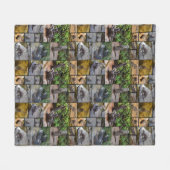 Otter Foto Collage Medium Fleece Blanket (Vorderseite (Horizontal))