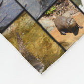 Otter Foto Collage Medium Fleece Blanket (Ecke)