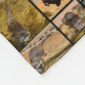 Otter Foto Collage Small Fleece Blanket (Ecke)