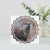 Otter-Foto-Einladung Einladung (Stehend Vorderseite)