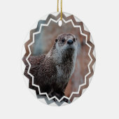 Otter-Foto-Verzierung Keramikornament (Rechts)