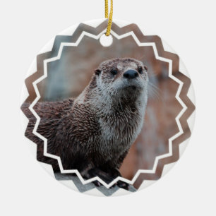 Otter-Foto-Verzierung Keramikornament