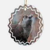Otter-Foto-Verzierung Keramikornament (Links)
