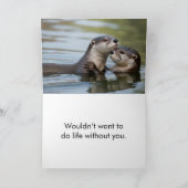 Otter Freunde für immer Freundschaft Karte (Innenseite)