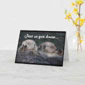 Otter Friends Card Karte (Gelbe Blume)