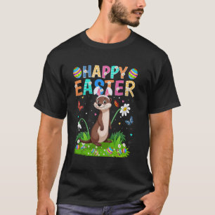 Otter Frohe Ostern Eierjagd Bunny Ohr Ostersonntag T-Shirt
