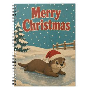 Otter Frozen Yard Animal Weihnachten Notizblock