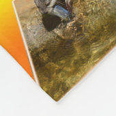 Otter, Gelb und Schwarz, kleine Fleecedecke (Ecke)