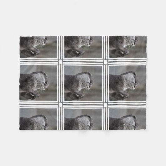 Otter-Genie Fleecedecke (Vorderseite (Horizontal))