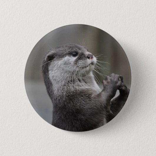 Otter-Genie-Knopf Button (Vorderseite)