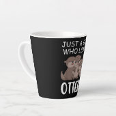 Otter-Geschenk| Nur ein Mädchen, das andere Lieben Milchtasse (Linke Ecke)