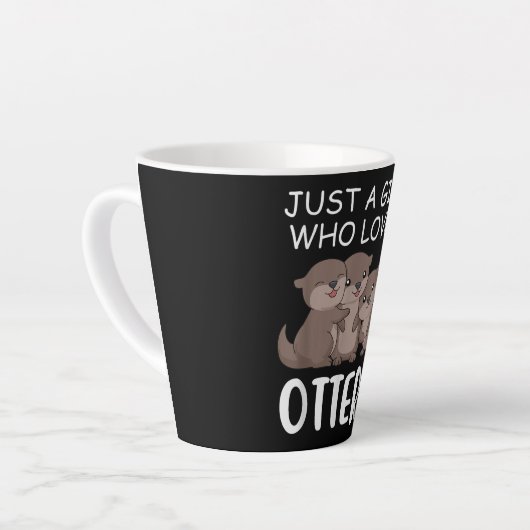 Otter-Geschenk| Nur ein Mädchen, das andere Lieben Milchtasse (Linke Ecke)