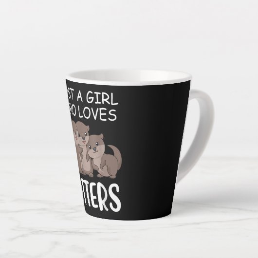 Otter-Geschenk| Nur ein Mädchen, das andere Lieben Milchtasse (Rechte Ecke)