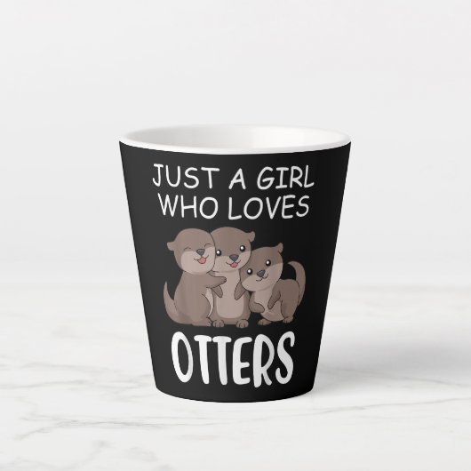 Otter-Geschenk| Nur ein Mädchen, das andere Lieben Milchtasse (Vorderseite)