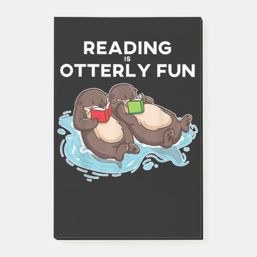 Otter-Geschenk | Sea Otter Book Reading Gift Bookw Post-it Klebezettel (Vorderseite)