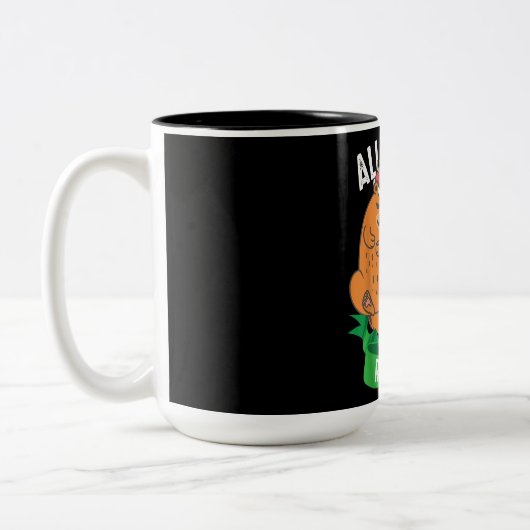 Otter Gift | Alles andere Weihnachtsgeschenk für R Zweifarbige Tasse (Links)