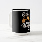 Otter Gift | Andere machen mich glücklich Zweifarbige Tasse (Vorderseite Links)