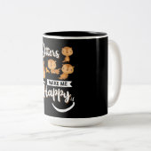 Otter Gift | Andere machen mich glücklich Zweifarbige Tasse (VorderseiteRechts)