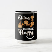 Otter Gift | Andere machen mich glücklich Zweifarbige Tasse (Mittel)