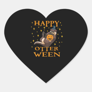Otter Gift   Happy Otter Niedlich Sea Otter Hallow Herz-Aufkleber