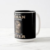 Otter Gift | Mein menschliches Kostüm bin ich wirk Zweifarbige Tasse (VorderseiteRechts)