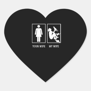 Otter Gift   Meine Ehefrau Liebe Otter Herz-Aufkleber