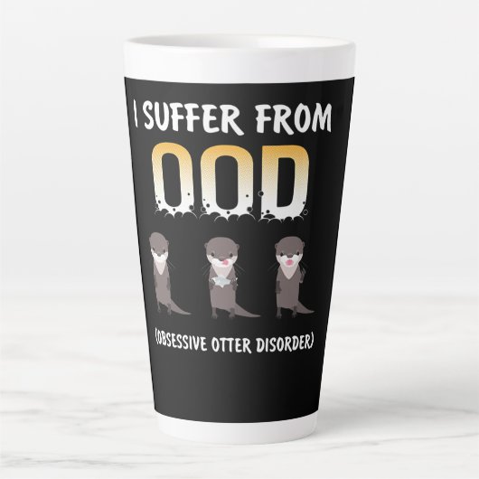Otter Gift | Obsessive Otter - Störung Milchtasse (Vorderseite)