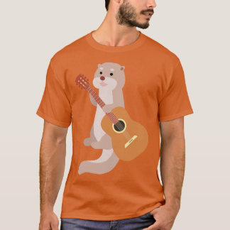 Otter Gitarrist Gift Animal Gitarre Otter T-Shirt