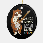Otter Gitarrist Wo Worte versagend Musik spricht Keramik Ornament (Links)