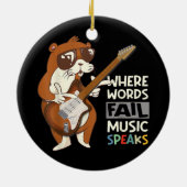 Otter Gitarrist Wo Worte versagend Musik spricht Keramik Ornament (Hinten)