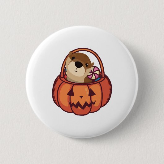 Otter Halloween Button (Vorderseite)